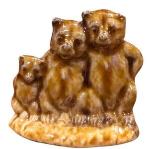 Wade Whimsies Three Standing Bears (Mama, Papa & Baby Bear) Figurines